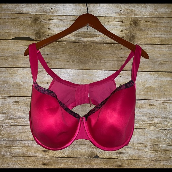 Cacique 40 DDD pink and black bra - Picture 1 of 7